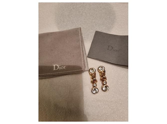 Dior Gold Clip-on Earrings Golden  ref.539471