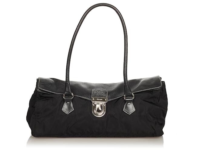 Prada Tessuto Nylon and Leather Flap Bag