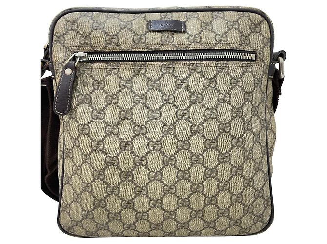 Borsa messenger Gucci GG Plus monogram marrone Multicolore