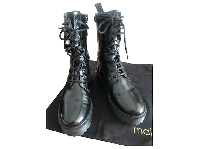 Maje Black Patent leather  ref.539931