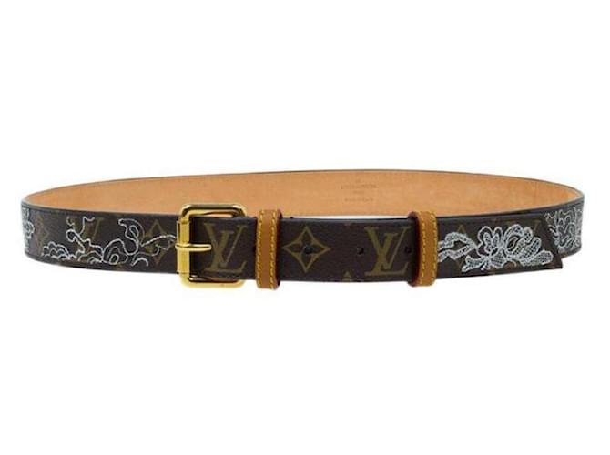 Louis VUITTON belt by Marc Jacobs Brown Cloth  ref.539967