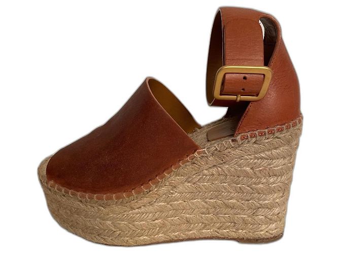 Chloé espadrillas Cognac Pelle