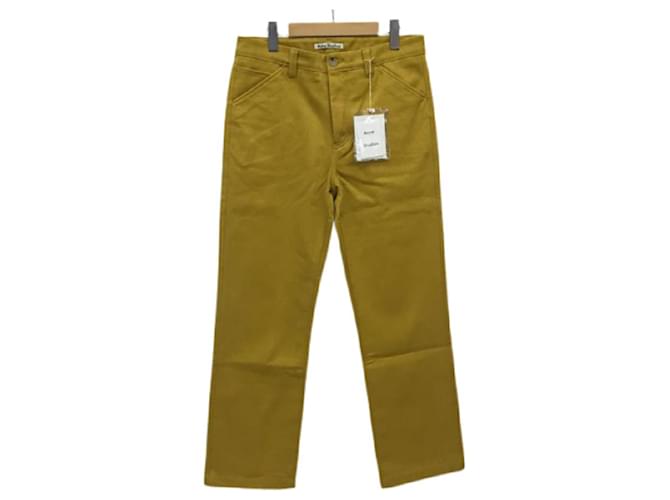 Acne Studios Acne Studios Slacks Pants Pants, Trousers Slacks 18AW Workwear Trousers Yellow Cotton  ref.540447