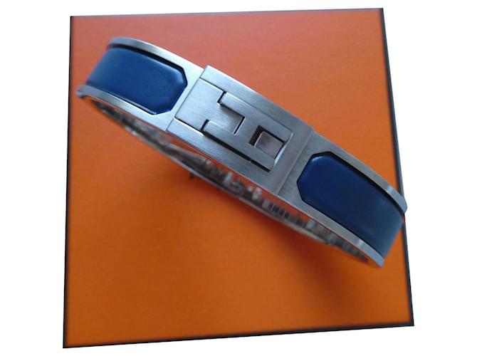 Hermès Neues Hermes-Armband, never worn, Jet-Modell Blau Stahl  ref.540572