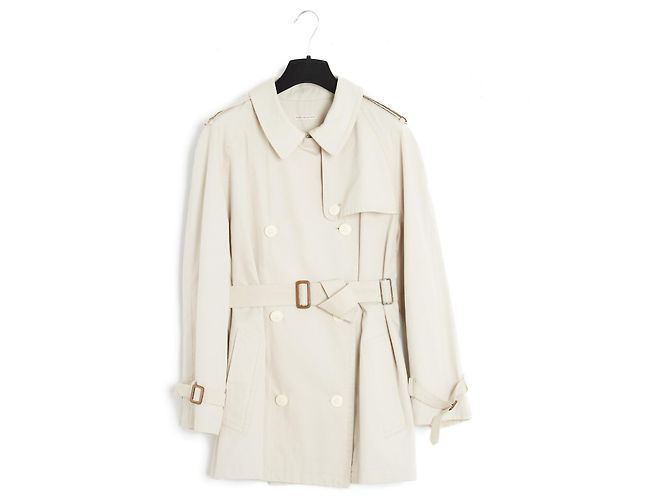 Hermès GABARDINA DE ALGODÓN BEIGE MARGIELA ES38