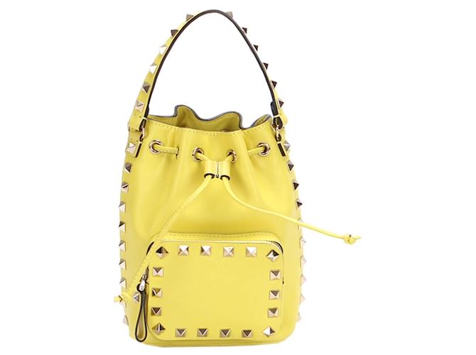 valentino rockstud leather bucket bag