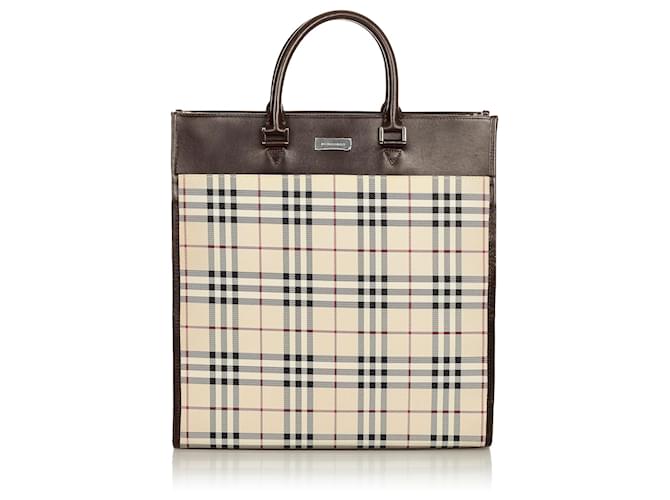 Burberry House Check Canvas Tote Bag