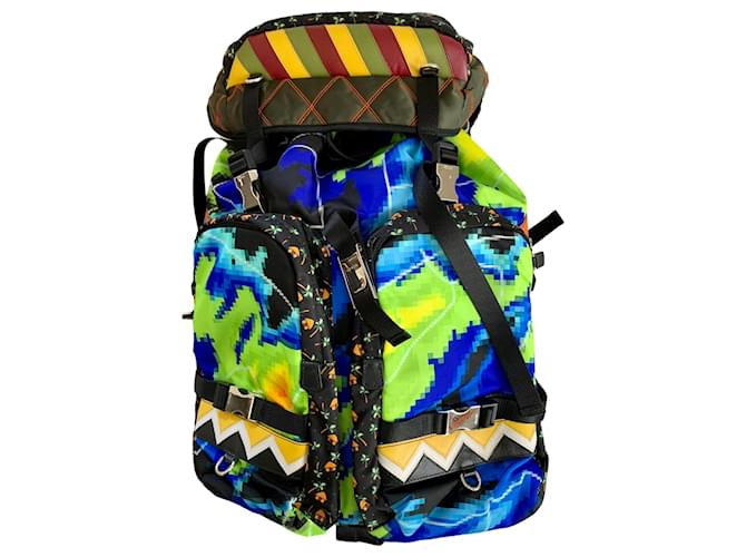 Prada Multicolor Palme backpack Multiple colors Nylon  ref.541498