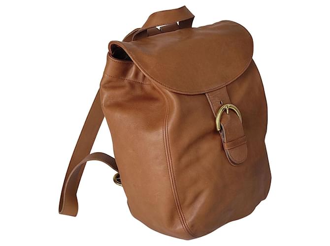 Coach unisex backpack in brown leather  ref.541845