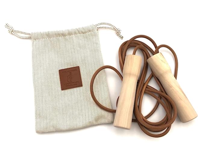 Hermès Chic le Sport 2013 skipping rope Brown Leather  ref.542194