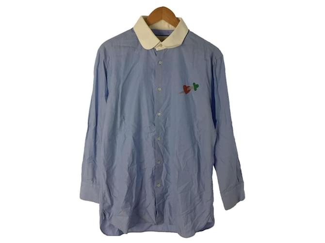 GUCCI Camisa de manga larga / algodón BLU Azul ref.542614 - Joli Closet
