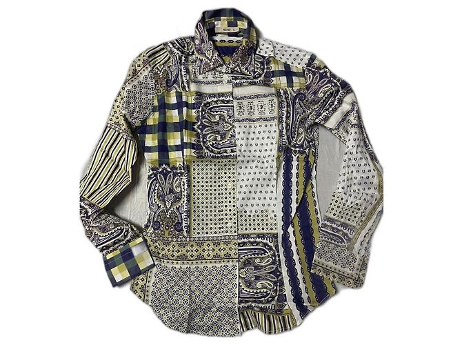 Etro camicia verde multicolor paisley Multicolore
