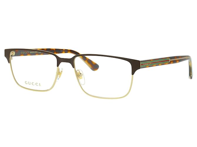 lunettes gucci Métal Noir Vert  ref.542658