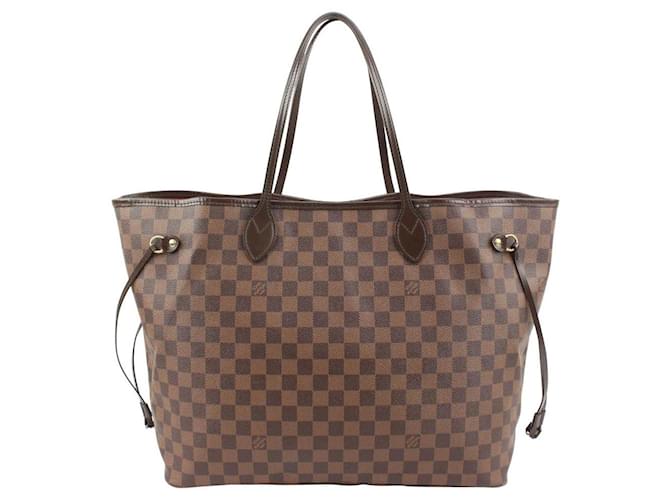 Louis Vuitton Damier Ebene Neverfull GM Tote Bag Leather ref