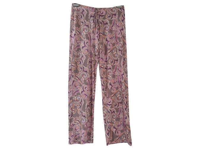 Pantalones Cynthia Rowley Rayón Elastano M Multicolor