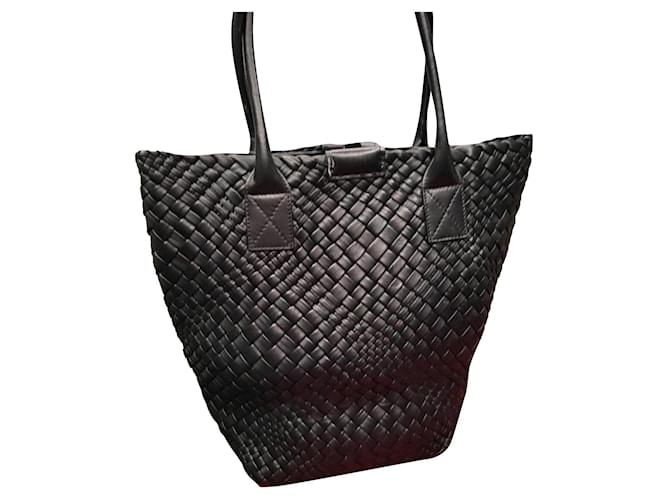 Autre Marque Falorni Italy black woven leather bag  ref.542700