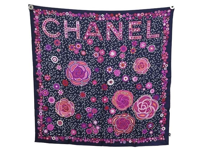 Chanel Sciarpe di seta Multicolore