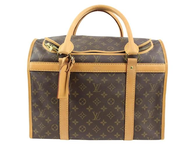 Louis Vuitton Monogram Sac Chien 40 Pet Carrier Dog Bag Leather