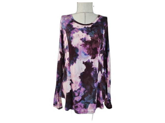 Camicetta Vera Wang Simply a Manica Lunga in Raion Multicolore