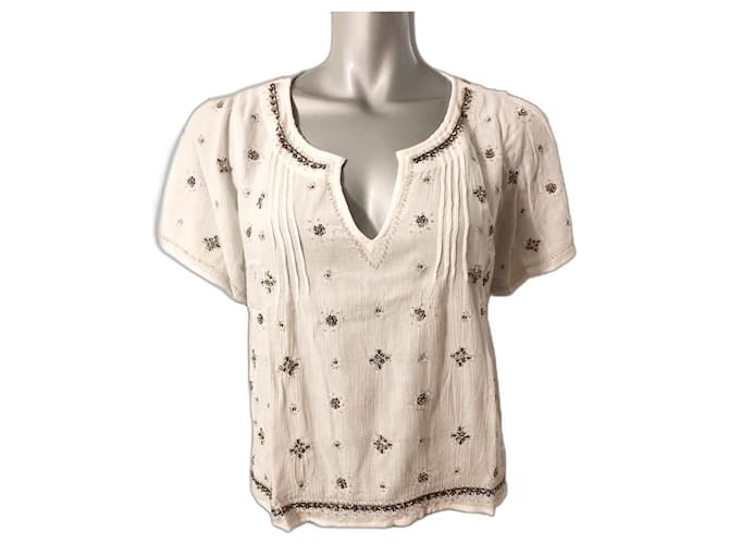 Abercrombie & Fitch Top Bianco Cotone  ref.542832