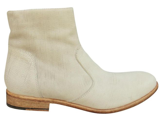 Autre Marque Fru.IT Leder Stiefeletten eggshell Größe 37 Aus weiß