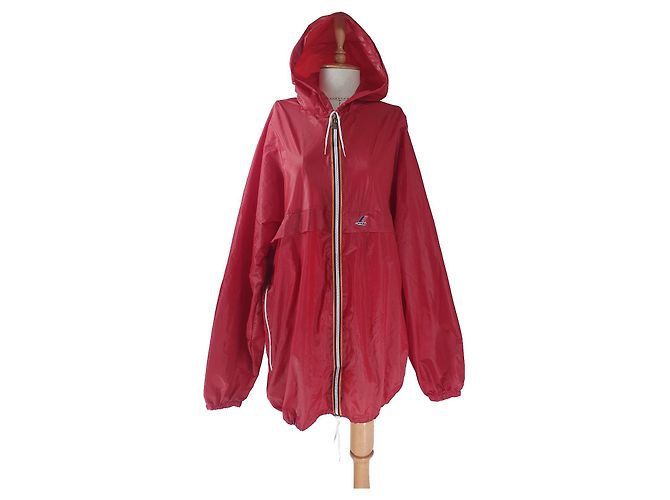 K-Way Red Rain Jacket Polyamide