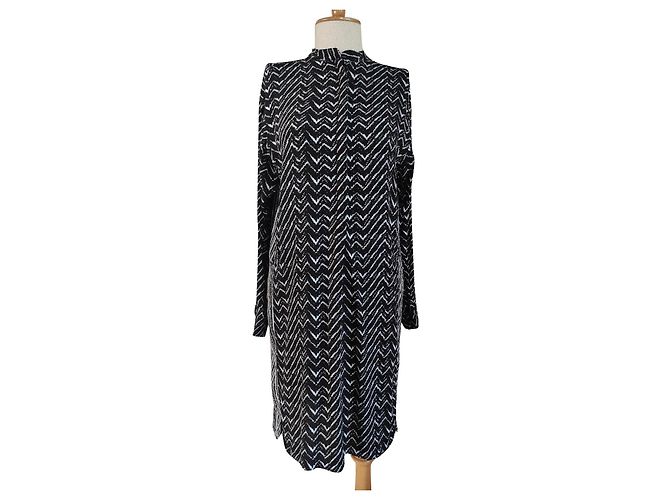 Noa Noa Kleid Schwarz Weiß Viscose