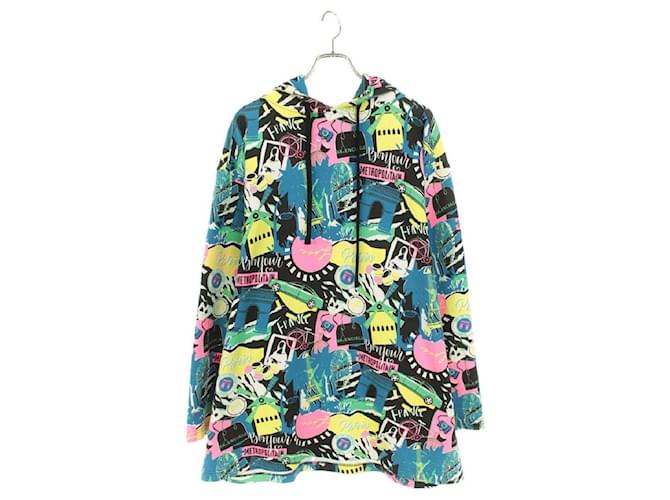 *Balenciaga / BALENCIAGA　 Size: XS Multi total pattern print pullover hoodie (blue x yellow x pink) Multiple colors Cotton  ref.542888