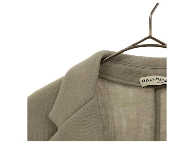*BALENCIAGA 19SS-Mantel mit wechselndem Design aus mehreren Stoffen Khaki Wolle  ref.542898