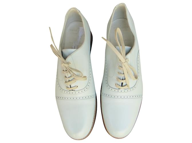 Heschung p derbies 39,5 White Leather  ref.542992