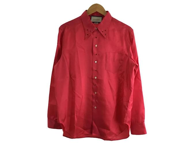 Camisa de manga larga / 46 / Rojo / Camisa Strass Roja ref.543012 - Joli Closet