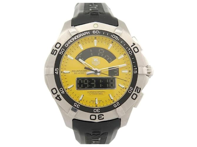 TAG HEUER AQUARACER CHRONOTIMER CAF UHR1011 43 MM QUARZSTAHLUHR Silber  ref.543169