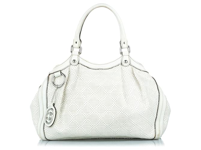 Gucci Brown Diamante Sukey Canvas Shoulder Bag Beige Leather Cloth Pony-style calfskin Cloth  ref.543314