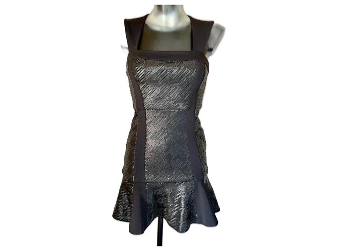 Schwarzes Kleid aus Polyester von Bcbg Max Azria