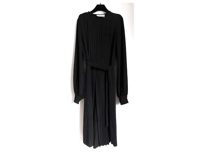 YVES SAINT LAURENT 2011 Macacão preto de perna larga