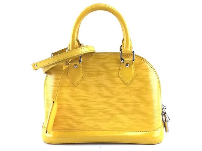 Louis Vuitton Alma BB cuero Epi amarillo  ref.543780
