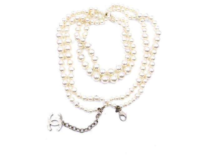 Chanel Vintage Gripoix Flower and Leaf Pearl Choker For Sale at 1stDibs