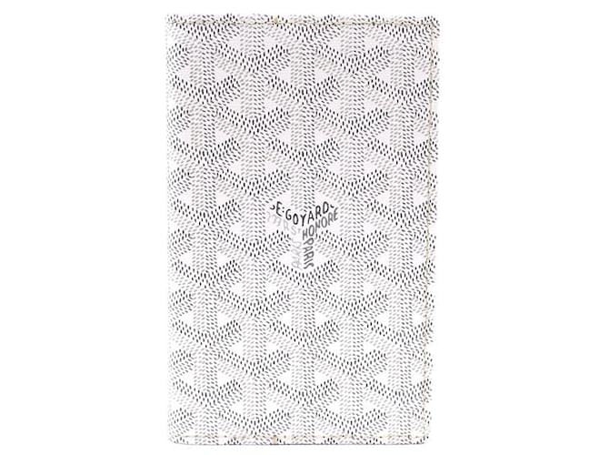 Goyard White Goyardine Bifold Small Agenda Notebook Holder