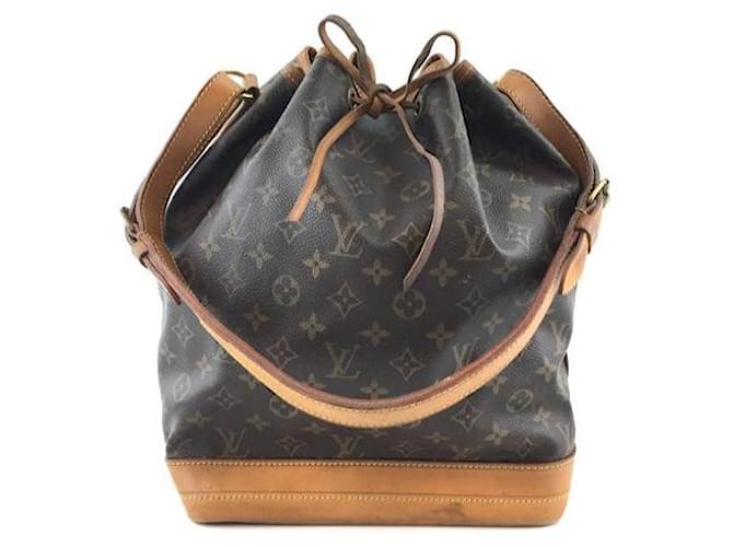 Louis Vuitton Bucket Gm Drawstring Brown Coated Canvas Shoulder Bag Leather  ref.543897