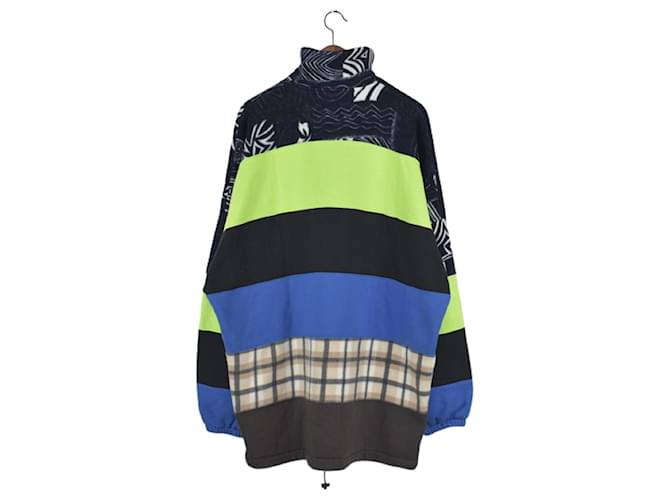 *BALENCIAGA 18AW pattern switching half zip long length trainer