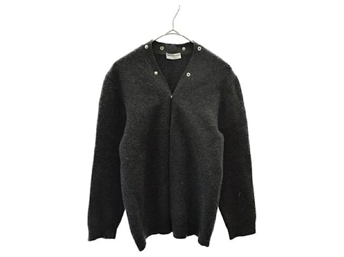*BALENCIAGA Cardigan in maglia con bottoni e design grigio Lana Nylon  ref.544250