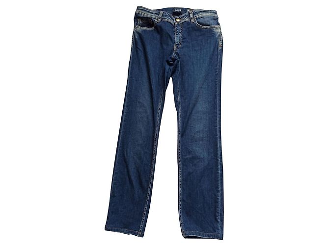 Jeans Just Cavalli Corte Recto Elásticos Azul