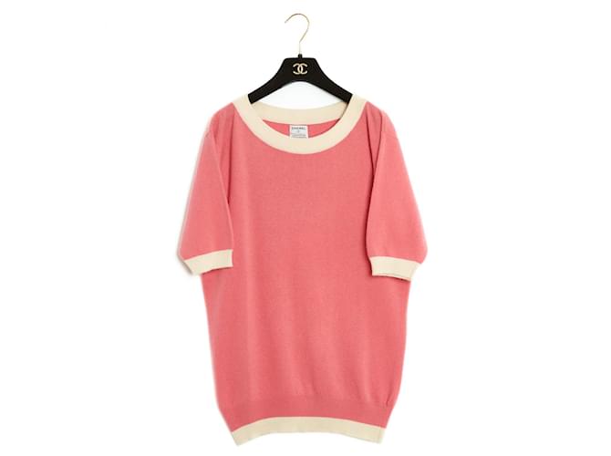 Chanel pink flamingo cashmere en38/40  ref.544926