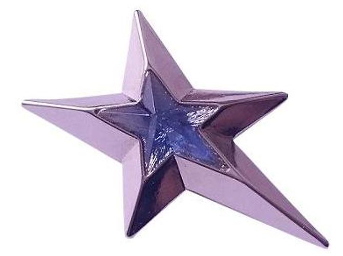 Thierry Mugler Brosche aus silberfarbenem Stahl