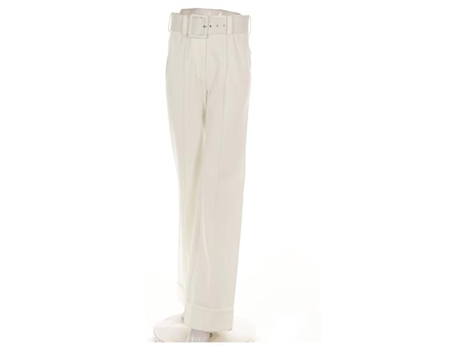 Victoria Beckham Un pantalon, leggings Viscose Elasthane Polyamide Blanc  ref.544947