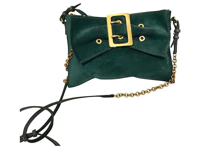 green burberry bag