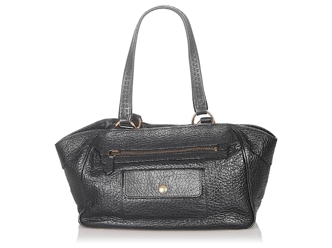 Prada Black Leather Shoulder Bag Pony-style calfskin  ref.545009