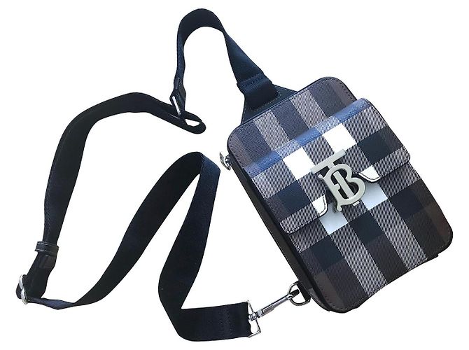 Burberry Sacs Porte-documents Polyuréthane Marron