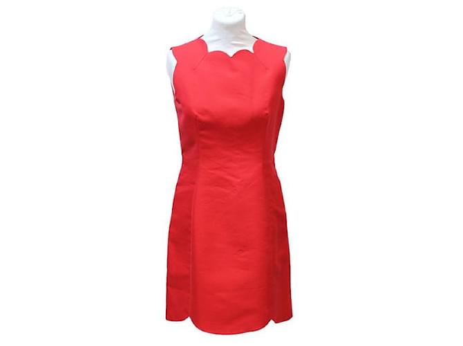 Christian Dior Dresses Red Silk  ref.545395