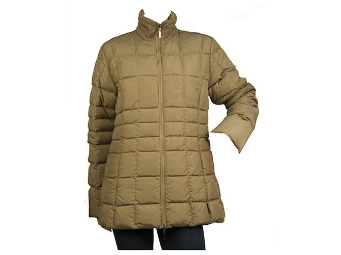 MONCLER Bege Acolchoado A - Line Down Filing tamanho básico de jaqueta de inverno 1 Marrom Poliamida  ref.545521